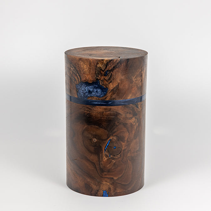 Walnut and Resin Lidded Box